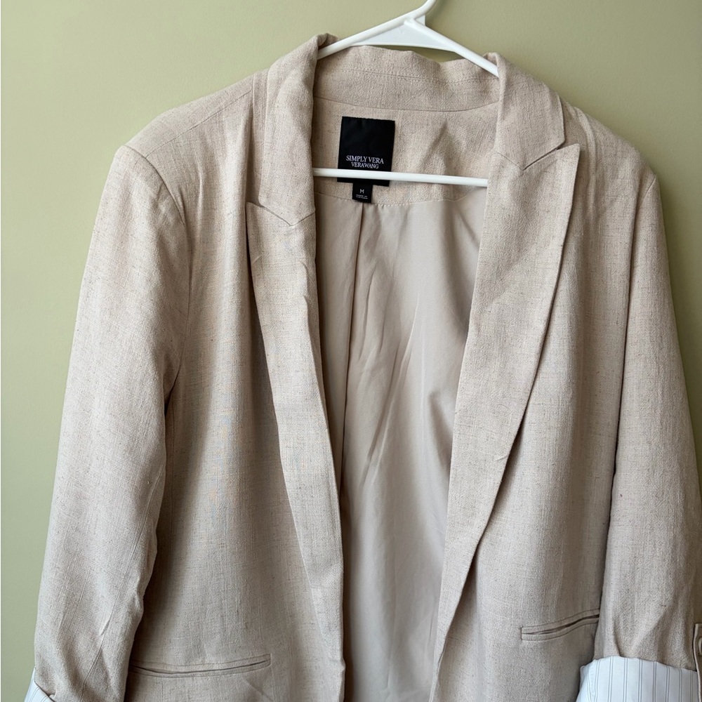 Simply Vera Vera Wang Cream Linen Blazer